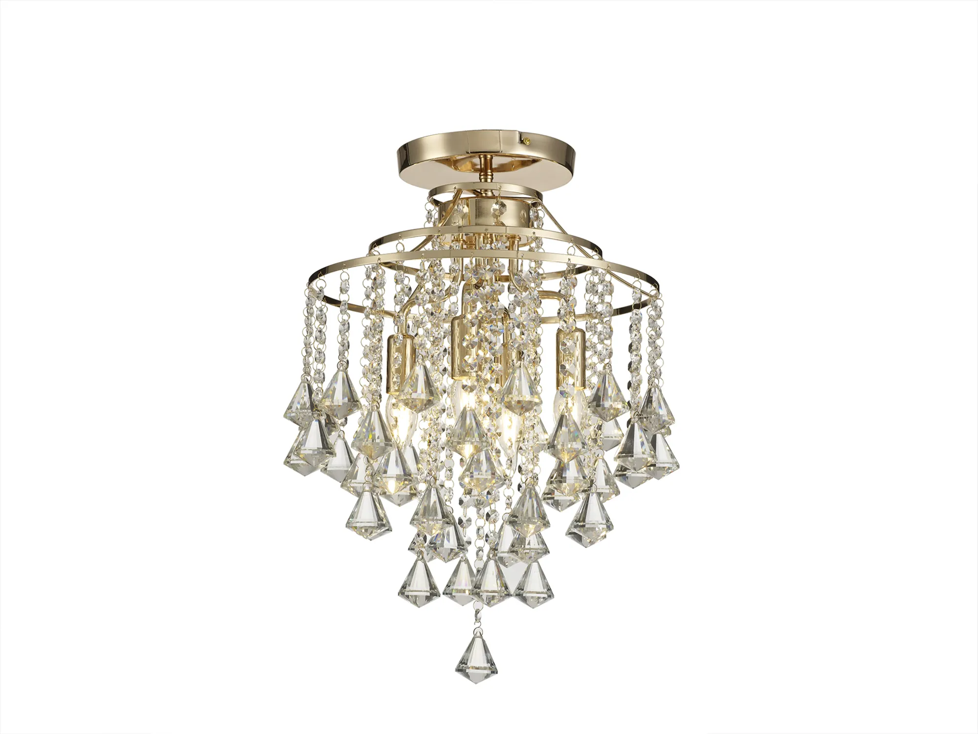 Inina Crystal Ceiling Lights Diyas Flush Crystal Fittings
